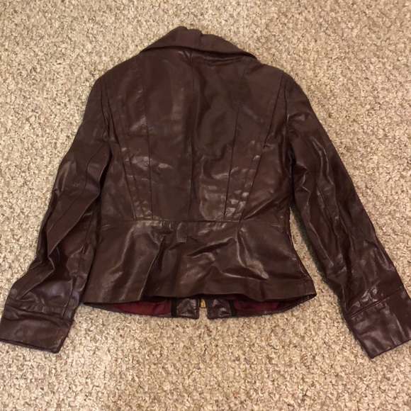 Vintage Leather Bomber Jacket - Picture 5 of 7